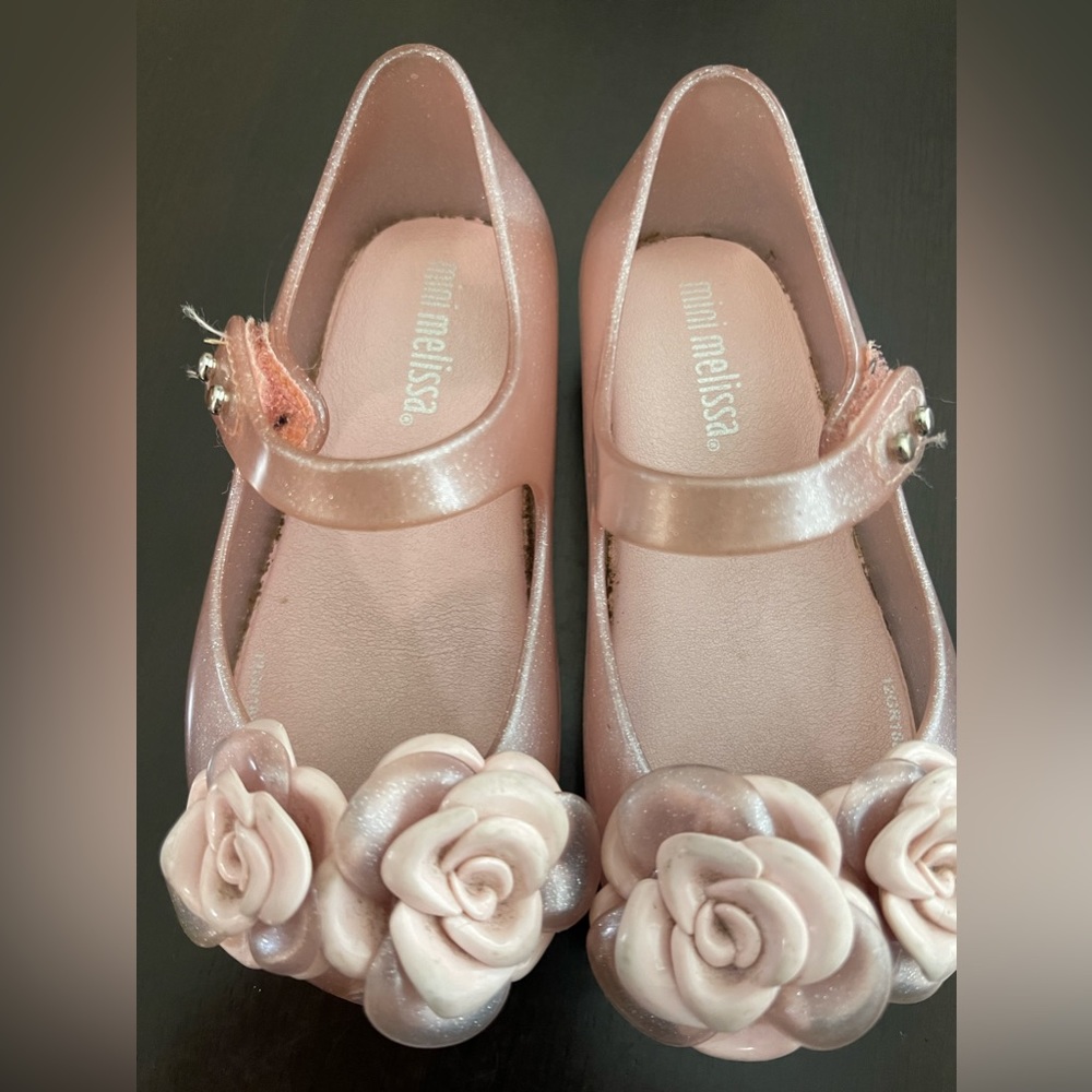 Mini Melissa pink flower shoes